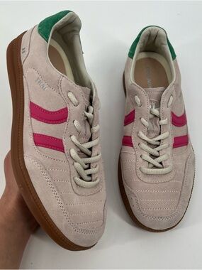 Coolway Thai Nude Pink Suede Upper Lace Up Low Profile Streetwear Sneakers 9